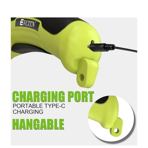 Electric Scissors Leather Fabric Cutter Blade Green Cordless Evcitn - Picture 2 of 8